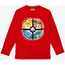 Efendioğlu Design Uzun Kollu 4 Karakterli Poketop Baskılı T-Shirt