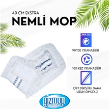 Özgürce 40 cm Nemli Mop Seti, 3 Adet Pamuk Zemin Paspası, Yedekli, Yüksek Kalite