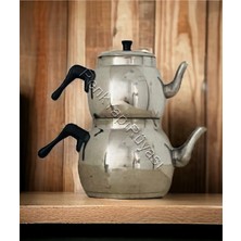 Feyza Design Alüminyum Çaydanlık ve Demlik Seti, Şık ve Dayanıklı Tasarım