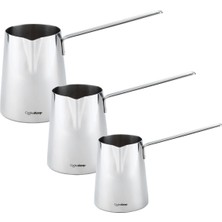 Feyza Design Pratik ve Şık 3'lü Kahve Cezvesi Seti, Dayanıklı ve Kullanışlı Tasarım