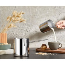 Feyza Design 750 ml Paslanmaz Çelik Sütlük Cezve Şık Tasarım ve Dayanıklı Yapı
