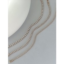 Qa Quella Accessories Xuping Zirkon Su Yolu Açık Rose-Gold Bileklikler  16+2 cm En: 2-3-4 mm - 4 mm