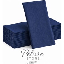 Pelure Store Kumaş Dokulu Mavi 20'li Özel Kutulu Kağıt Peçete