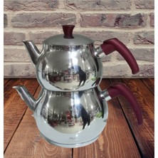 Feyza Design Sağlam ve Şık Orta Boy Paslanmaz Çaydanlık, Pratik Kullanım Sağlar