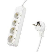 Skygo Topraklı Uzatma Kablosu 4 Priz 3 M - Beyaz 9240102