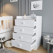 Akte Home White 4 Çekmeceli Şifonyer 065