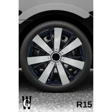 Whigor Renault Grand Modüs 15 Inç Jant Kapağı (4 Adet) Siyah Gri C109