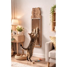 Patihomes Dekoratif Duvara Monte Kedi Tırmalama Tahtası  Mdf (68X22 Cm)