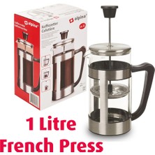 Feyza Design Paslanmaz Çelik French Press Kahve Filtresi 1 Litre
