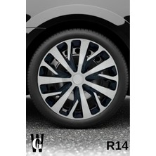 Whigor Audi A3 14 Inç Jant Kapağı (4 Adet) Siyah Gri C110