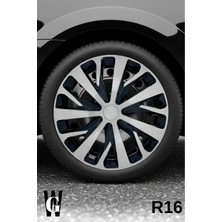 Whigor Fiat Panda 16 Inç Jant Kapağı (4 Adet) Siyah Gri C112