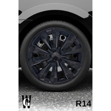 Whigor Fiat 600 14 Inç Jant Kapağı (4 Adet) Siyah S108