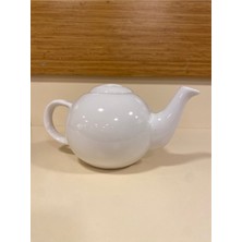 Feyza Design Porselen Demlik, Beyaz, Yuvarlak, 7 cm Alt Çaplı, Şık ve Dayanıklı
