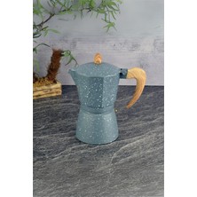 Feyza Design 6 Fincanlık Gri Moka Cezve, Şık ve Dayanıklı Tasarım