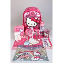 Hello Kitty Dekomus Ile Lisanslı Yeni Sezon "pınk Love Koleksiyonu" Hello Kıtty Okul Çantası,kalem Çantası,beslenme Kabı,matara Ilekırtasiye Seti Seti