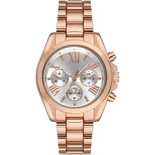 Hayat Store Zarif ve Şık Özel Tasarım Roma Rakam Detaylı  Metal Bayan Kol Saati (Rose) ( Lisinya )