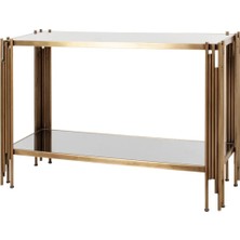 Muva Concept Spark Gold Metal Cam Raflı Tasarım Dresuar