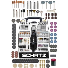 Schatz 302 Parça Devir Ayarlı 125 W Hobi Kalıpçı Gravür Seti El Motoru Mini Taşlama Seti Beyaz