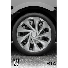 Whigor Peugeot Partner 14 Inç Jant Kapağı (4 Adet) Gri G120
