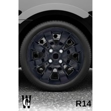 Whigor Renault Twizy 14 Inç Jant Kapağı (4 Adet) Siyah S101