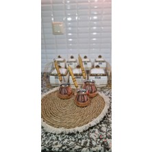 Feyza Design Bakır Cezve Takımı Damla, 2-4 Kişilik, Şık ve Dayanıklı Tasarım