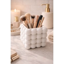 Kapaklı Organizer 8x8 cm Bubble Tasarım – Makyaj, Takı ve Masaüstü Düzenleyici