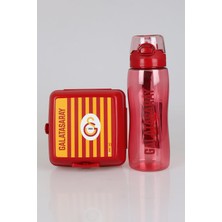 "dekomus Cep Defteri Hediyeli" Yeni Sezon Lisanslı Galatasaray 700 ml Matara ve 2 Katlı Beslenme Kabı / Lunch Box Seti