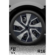 Whigor Toyota Verso 16 Inç Jant Kapağı (4 Adet) Siyah Füme C114