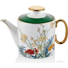 Feyza Design Şık Porselen Demlik ve Çaydanlık Seti, Zarif ve Dayanıklı Tasarım