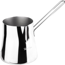 Feyza Design Paslanmaz Çelik Yarı Konik Cezve 800ML, Şık ve Dayanıklı Tasarım