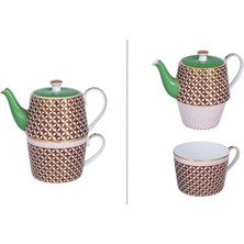 Feyza Design Şık ve Kullanışlı Tek Kişilik Demlik ve Fincan Seti, Kahve Keyfi