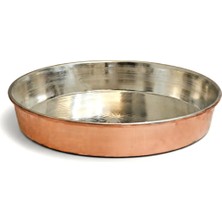 Moda Bakır Bakır Derin Fırın Tepsi 34 cm Bakır