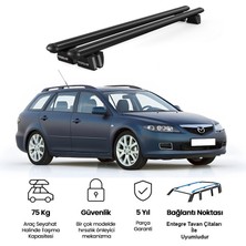 Today Auto Pençe Mazda 6 Wagon (2002-2012) Uyumlu Siyah Ara Atkı Port Bagaj Tavan Barı