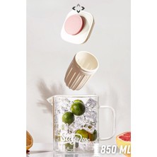 Feyza Design 850 ml Cam Demlik Çok Amaçlı Sıcak-Soğuk Dayanıklı Bardak