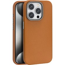 Olinea Iphone 14 Kılıf Wonder Deri Magsafe Kapak - Kahverengi