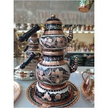 Feyza Design El Işlemeli Bakır Çaydanlık, Osmanlı Tarzı Geleneksel Tasarım