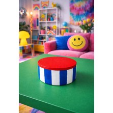 Gizy Store Renkli Çizgili Dekor Takı Kasesi, Renkli Dekoratif Taş Tozu Kase, El Yapımı Çizgili Kase