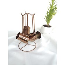 Feyza Design El Işi Bakır Cezve Seti, 4 Parça, Şık ve Dayanıklı Tasarım