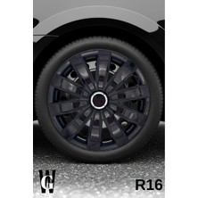 Whigor Fiat Mirafiori 16 Inç Jant Kapağı (4 Adet) Siyah S117