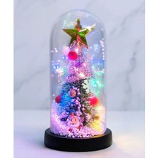 Hayat Store Yılbaşı Temalı Işıklı  Dekoratif Cam Fanus ALK5082