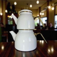 Feyza Design Şık Orta Boy Emaye Çaydanlık Takımı ile Keyifli Çay Saati