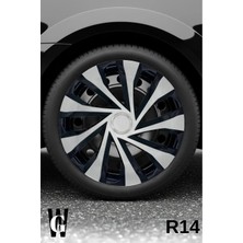 Whigor Hyundai Excel 14 Inç Jant Kapağı (4 Adet) Siyah Gri C122