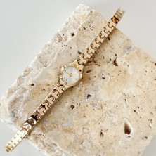 Vesce Atelier Tiny Gold Saat Beyaz