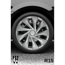 Whigor Citroen C4 Cactus 15 Inç Jant Kapağı (4 Adet) Gri G121