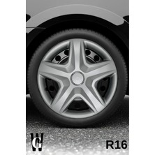 Whigor Fiat 124 Spider 16 Inç Jant Kapağı (4 Adet) Gri G105