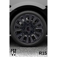 Whigor Renault Megane 2 15 Inç Jant Kapağı (4 Adet) Siyah S107