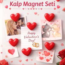 Parla Home Kalp Magnet Seti- Buzdolabı Magneti-8li Kalp Taş Magnet