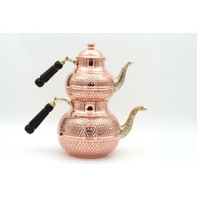Feyza Design Bakır Petekli Ağır Çaydanlık, Şık ve Dayanıklı Tasarım