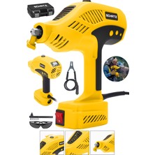 Schatz 300 Amper Sjs Metal Şanzıman Çift Kart Çift Soğutmalı El Tipi Invertör Elektrot Kaynak Makinesi Sarı