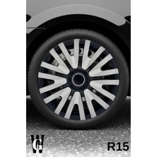 Whigor Volkswagen Caddy 15 Inç Jant Kapağı (4 Adet) Siyah Gri C108